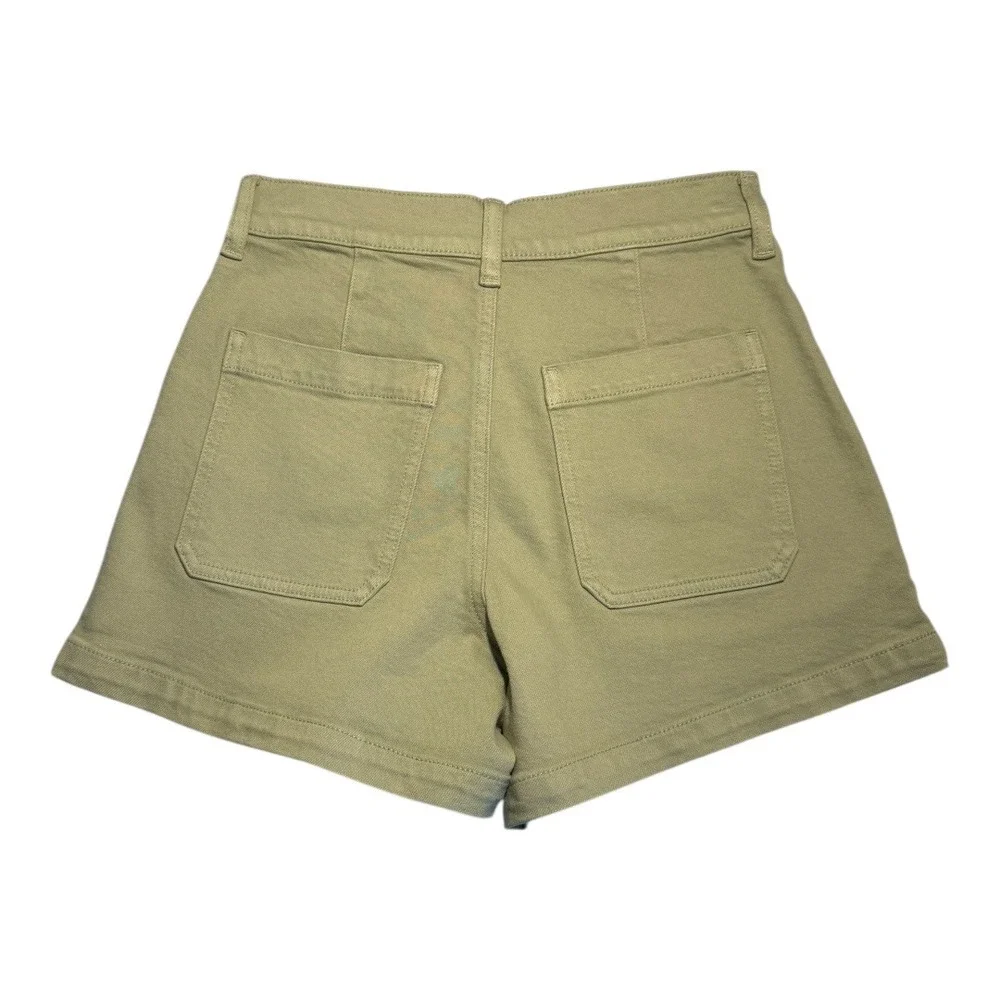J. Crew‎ High Rise Utility Shorts Size 2 (25) Khaki Green Cotton Blend NWT